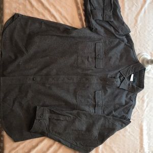 Gray Field & Stream Heavy Cotton Button Down Shirt